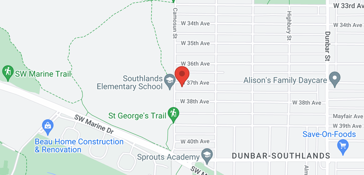 map of 4078 W 37TH AVENUE